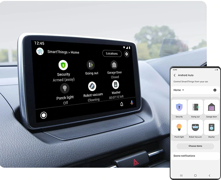 Samsung SmartThings op Android Auto